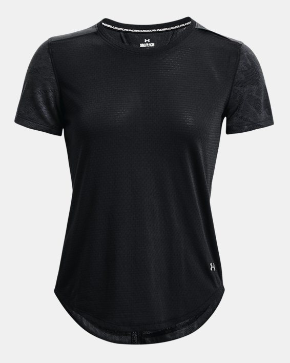 Women's UA Streaker SnowCloud Short Sleeve in Black image number 4